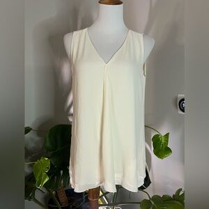 Chicos NWT US Size 4/6 Chiffon Ivory Tank Top